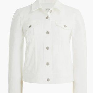 J CREW WHITE DENIM JACKET SZ SMALL
